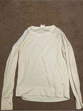 Danskin White Lightweight Long Sleeve Top